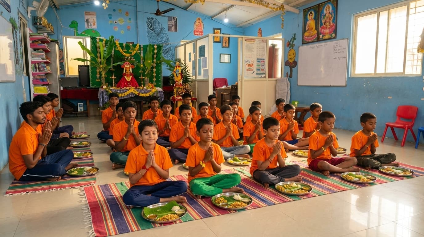 Annadana Hall at Janaseva Ashrama Bangalore